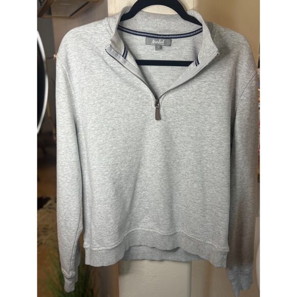 Marled Reunited Clothing Men's 1/4 Zip Pullover Sweatshirt Gray Size Small - Picture 1 of 3